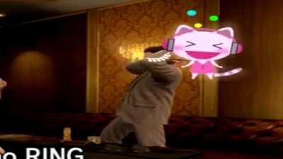 Kiryu dancing Macarena (Source:  