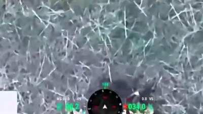 [Graphic] UA 'Omega Group' drone team hit a Russian infantryman with a dropped munition, after which the Russian is seen apparently dying of a self-inflicted gunshot wound. March 31, 2024