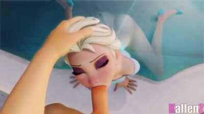 Elsa sucking dick (Kallenz)
