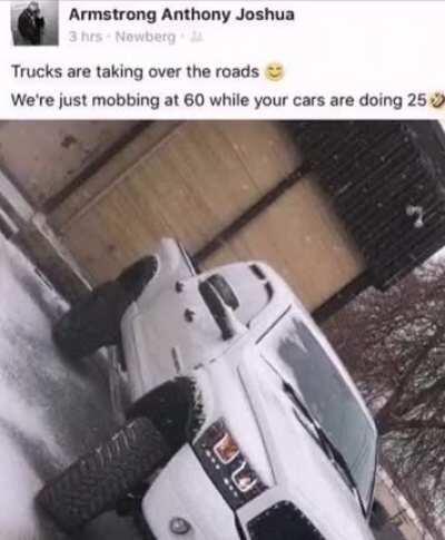 Never speed during winter