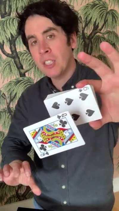 Levitating card trick