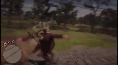 So I got separated from my horse after a mission, and this deer came out of nowhere