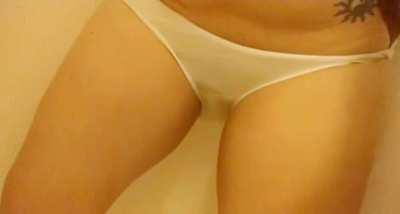 Daddy says watching my pee spread across the clean white cotton is his favorite part. What's yours? [F]