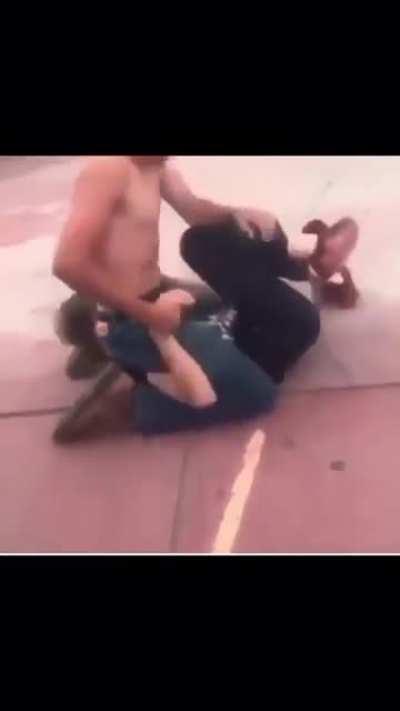 even with his manz bitchin and interfering dude couldnt win