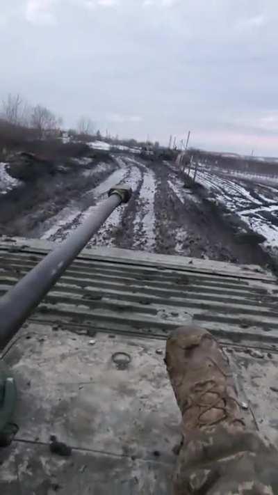 This is what the roads near Bakhmut look like now.