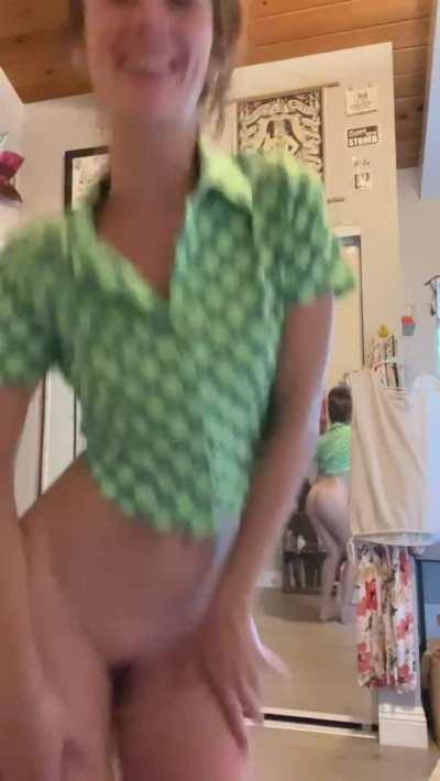 My happy dance for a successful thrift find