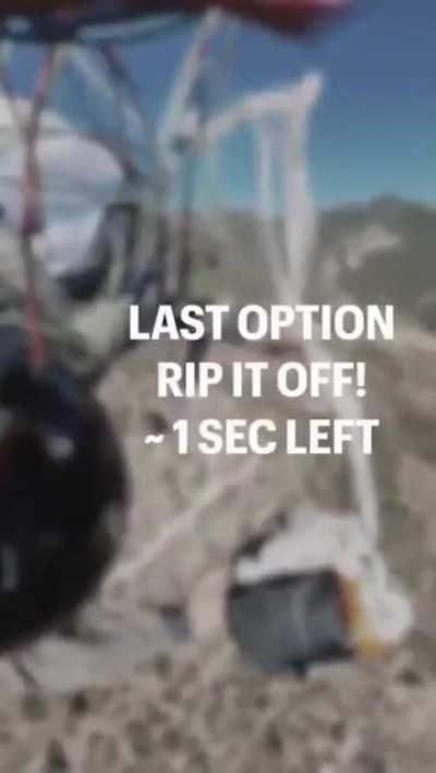 Omg! parachute ropes got tangled