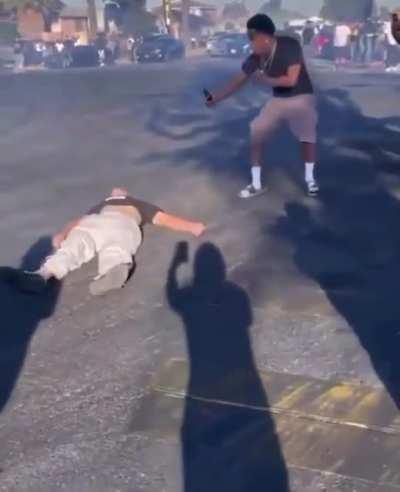 Man upset with car drifting stands in road ( NSFW warning graphic injuries )