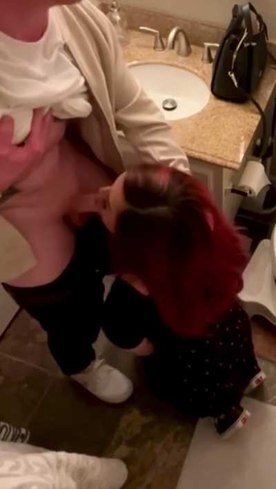 She took the lead and he hung on just for the ride