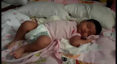 The dreaming baby girl...