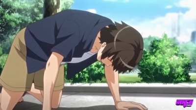 Sexo com a gostosa de óculos e a loira da praça (hentai)