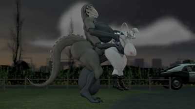 judy and flint gets clapped by scp 682 (Josh-U4)