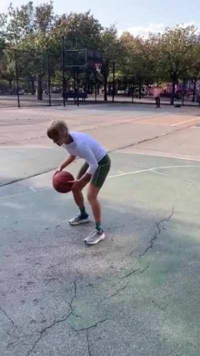 Playing Basketball.