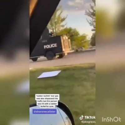 Police shooting at cars driving by for fun. Broke an old womans finger. Literally a gang.