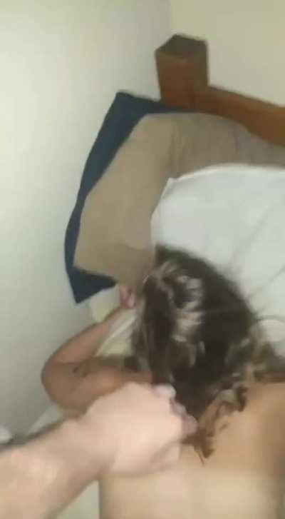 Stretching out a cheerleader sluts pussy with my big cock