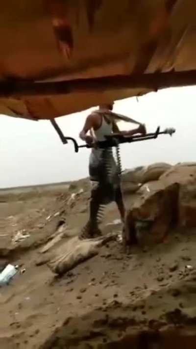 Hip Firing a 12.7x108mm DShk