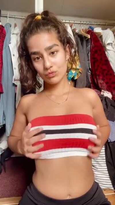 What’s cuter, my boobs or my smile?