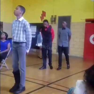 Who momma was this at the middle school graduation?