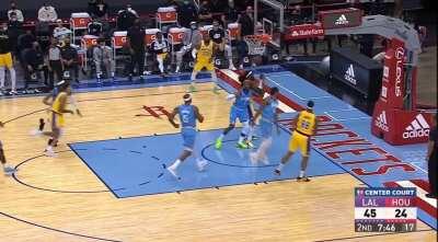 [Highlight] Lakers bench having some fun as LeBron relocates then knocks down the 3!