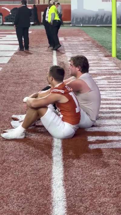 Seniors soaking in the moment one last time together after their final home game