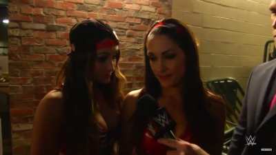 Nikki bella interrupts Brie interview
