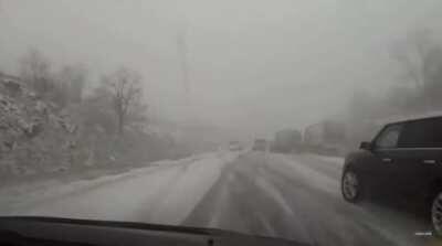 WCGW driving too fast for the visibility and road conditions