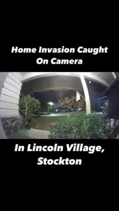 Masked goons kick in a door in Stockton California 