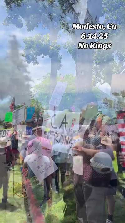 No Kings Day at Greceda Park, one of the most prestigious and wealthiest neighborhoods in all of Modesto, CA