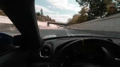 Drivers POV of our 718 GT4 going for a quick pull