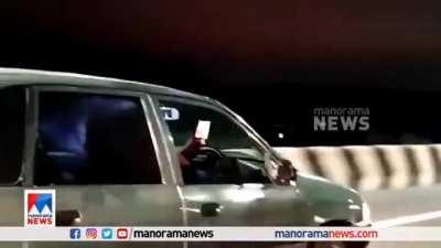 Don't be this guy! ( Driving with video call, Palakkad NH)
