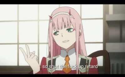 Zero two spiting facts on these dumb ass hoes 😳