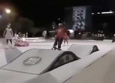 Livin’ young and wild and ...down he goes!