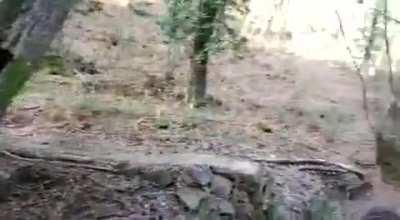 Mountain biking crayon