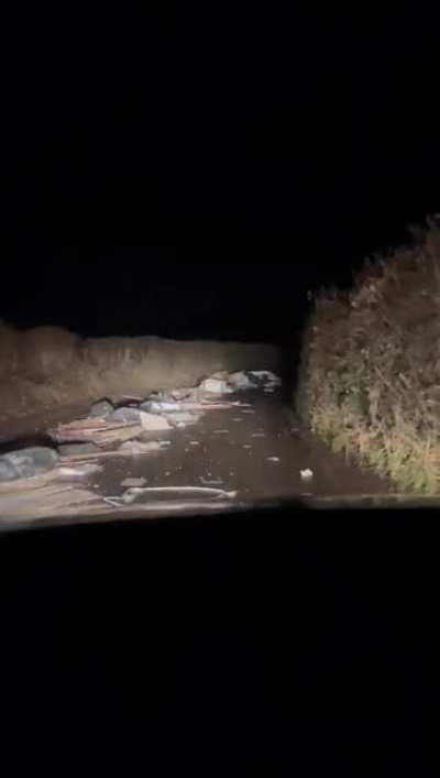 Driving last night through a beautiful village, please don’t fly tip🤬