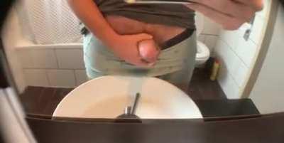 Big dick in the mirror