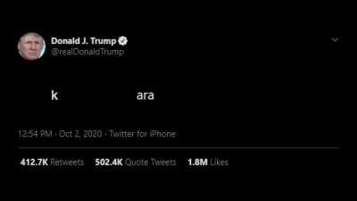 Trump's Twitter sings Today is a Diamond