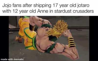 Hmm yes, the 12 year old stranger and jotaro are a perfect match