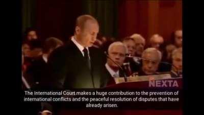 Putin’s speech at ICC in The Hague on November 2, 2005