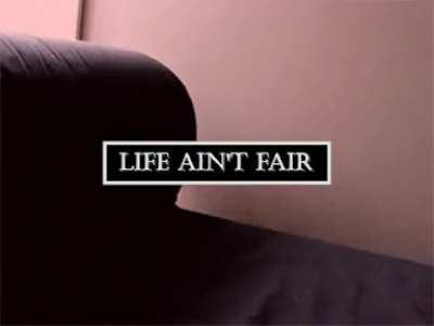 Startled himself off the couch