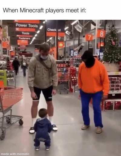 When Minecraft players meet IRL