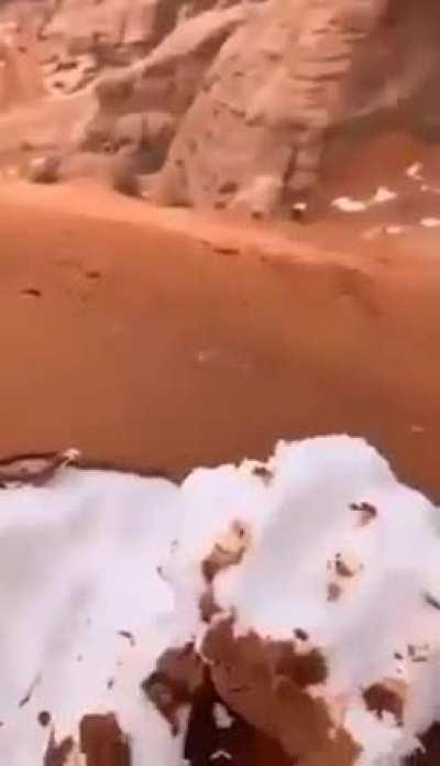 a sandstorm after a snowstorm.