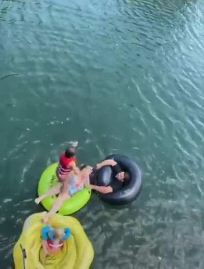 WCGW jumping blindly into water