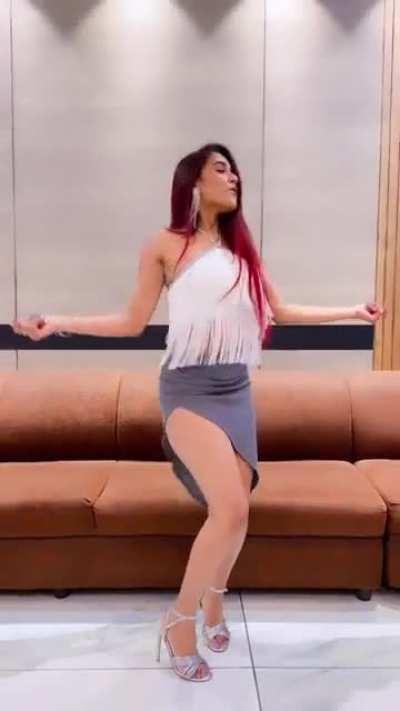 Garima Chaurasiya aka Gima Ashi flaunting her milky thick fat thighs in sexy dress