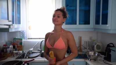 Talia In Orange Bikini