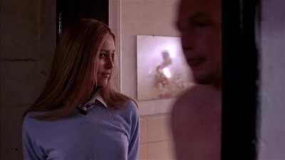 Scene from The Hole where Keira Knightley has a short laugh to herself after seeing guy with small cock in the shower