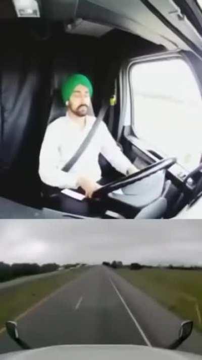 Truck driver gets his truck airborne over the side of a bridge