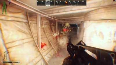 I think maybe i pick up airsoft instead of rifle? mag dump a guy he walk freely