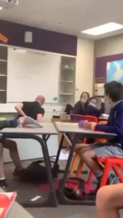 Teacher tried to show off in front of his students