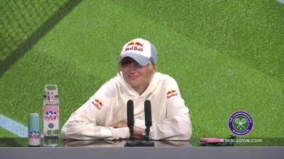 Vondrousova tears up during her Wimbledon post-match press conference