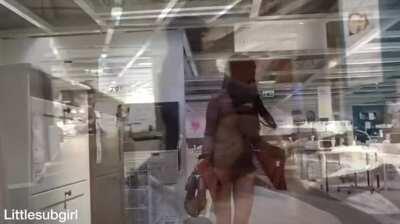 Tiny Asian Going Wild in Ikea